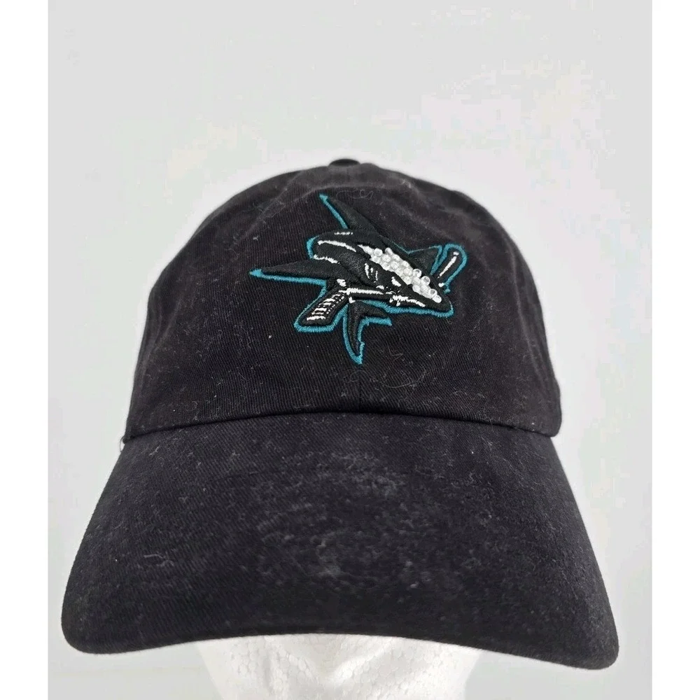 San Jose California Sharks‎ Hockey Team '47 Hat Throwback Crest With Jewels!
